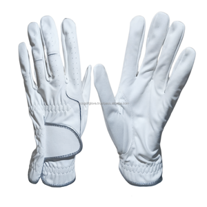 Cabretta en cuir véritable et Lycra de haute qualité main gauche combo respirant décontracté Sports de plein air gant de golf avec logo personnalisé - Product Image 1