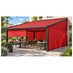 Pérgola de Tela de PVC de Alta Calidad con Estructura de Aleación de Aluminio, Techo Solar Motorizado Ajustable, Sistema de Techo Exterior Impermeable para Hoteles - Product Image 1