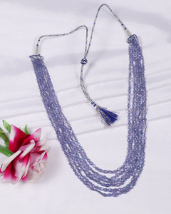 Collar de Joyería con Cuentas de Tanzanita Natural Ovalada - Product Image 4