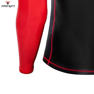 Vente en gros de vêtements de sport pour hommes à manches longues, en polyester et nylon, anti-UV, respirants, à séchage rapide, avec logo personnalisé - Product Image 4