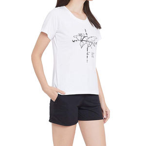 Conjunto de Camiseta de Manga Corta y Pantalones Cortos de Lona Sólida de Alta Calidad, Transpirable, de Secado Rápido, Ropa de Verano para Mujer, Conjunto de 2 Piezas - Product Image 3