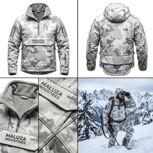 Veste de chasse camouflage coupe-vent et imperméable personnalisée avec logo, doublure polaire softshell en nylon, parka tactique d'extérieur pour homme - Product Image 5