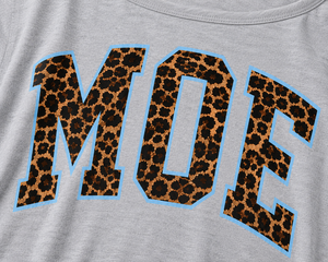 Varsity Leopard Graphic Print Slash Neck Ladies Casual <b>Crop</b> <b>Top</b> Bulk Manufacturer Custom Logo Wholesale Oversized women's shirt - Product Image 5