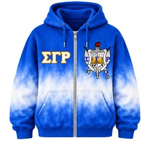 Sudadera con Capucha Oversize para Mujer Sigma Gamma Rho, Color Negro y Blanco, con Letras Griegas Personalizadas, Estilo Casual y Urbano - Product Image 1