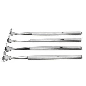 Juego de Retractores de Párpados Desmarres de Acero Inoxidable, 4 Cuchillas Curvas, Manual, Certificado ISO13485, para Examen Oftalmológico Hospitalario - Product Image 1