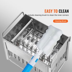 Stampi per Ghiaccioli in Acciaio Inox a Doppio Scomparto, 40 Pezzi, per Gelati alla Frutta e al Mais, Uso Domestico e Commerciale - Product Image 6