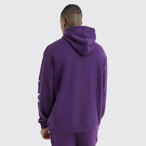 Conjunto Deportivo con Capucha y Estampado de Estrellas Púrpuras para Hombre, Ropa Urbana, 100% Algodón, Corte Regular, para Otoño - Product Image 4