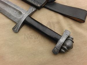 DAMASCO HECHO A MANO CUERNO NEGRO MANGO VIKING SWORD 2017 - Product Image 4