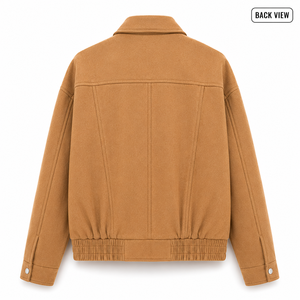 TAOP&ZA 2025 Frühling Sommer Herbst Einfarbig Retro Hochwertig Atmungsaktiv Umweltfreundlich Varsity Revers Reißverschluss Langarm Kurz - Product Image 3