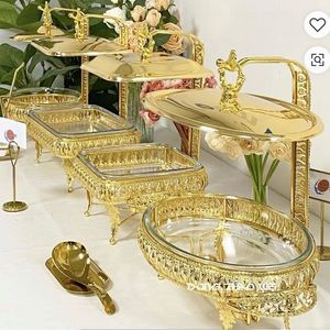 Premium 4 Pack Stainless Steel Chafing Dish Set <b>Buffet</b> <b>Server</b> with Lid At Cheap Price - Product Image 3