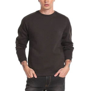 Slim Fit Plain Solid Color Men's <b>Sweatshirts</b> Breathable Polyester/Cotton New Arrival Best pullover <b>sweatshirt</b> for men - Product Image 5