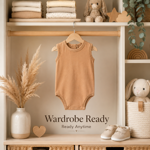 100% Cotton Baby Tank | Sleeveless O-Neck Soft Breathable Summer Everyday Infant Wear Snap Closure Comfortable Unisex Outfit - Product Image 4