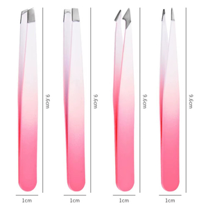 Pince à Épiler Sourcils Colorée Multifonctionnelle en Acier Inoxydable pour Extension de Cils, Pointe Inclinée Compacte - Product Image 5