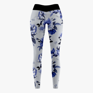 Leggings Deportivos para Mujer, Diseño Floral Sublimado, Ajuste Ceñido, Compresión, para Gimnasio, BJJ, MMA, Entrenamiento de Grappling, Ecológicos - Product Image 1