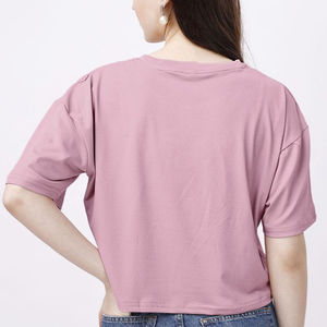 Crop tops pour femmes en gros, personnalisables avec logo, en coton, sexy, décontractés, courts - Product Image 3