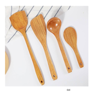 Cuchara Grande de Madera de Acacia para Servir Sopa, para Acampar al Aire Libre, Cuchara Japonesa de Madera con Mango Corto para Servir Sopa, al por Mayor - Product Image 6