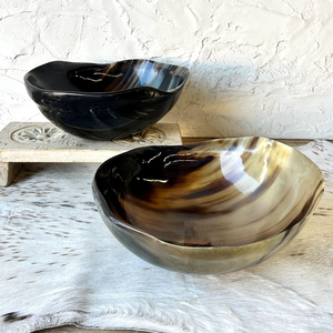 Bol en corne de haute qualité, fabriqué à la main, poli, pour servir des soupes et des nouilles, élégant bol en corne - Product Image 1