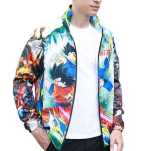 เสื้อแจ็คเก็ตบอมเบอร์ผ้าซาตินพิมพ์ลายแบบซับลิเมชั่นสำหรับผู้ชาย แฟชั่นฤดูหนาว สตรีทแวร์ พิมพ์ลายเต็มตัว น้ำหนักเบา ซิปหน้า - Product Image 1