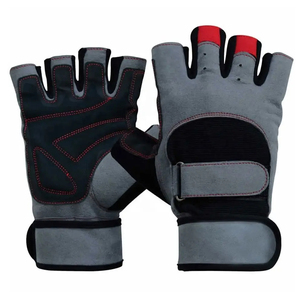 Wrist Wrap Support Half Finger Lightweight Gym Training for Men Women Bodybuilding Factory Wholesale Pu Material <b>Glove</b> - Product Image 6