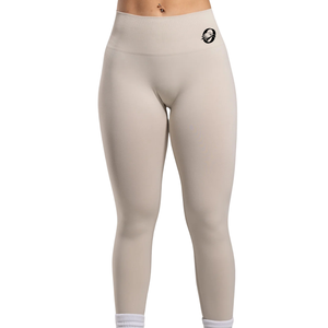 Leggings de compression taille haute sans couture pour femme, couleur ivoire, pour la gym, le fitness, le yoga, la course, l'entraînement, anti-transparence, extensibles dans les quatre sens, Activew - Product Image 1