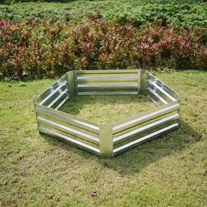 Bac à plantes surélevé en acier galvanisé hexagonal moderne, jardinière en métal pour la décoration de la maison et du jardin, produits en gros - Product Image 1