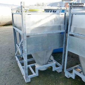 Contenedor Cónico Industrial IBC de 760L |   Tanque de Manipulación de Materiales a Granel de Acero Inoxidable V2A 9794 - Product Image 2