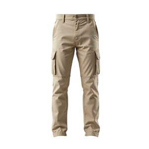 Pantalon Cargo Homme Nouveau Style Effet Délavé Multi-Poches Ample Vintage en Toile Séchage Rapide Léger avec Cordon de Serrage - Product Image 1