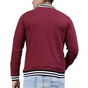 Chaquetas Varsity de Invierno Cálidas y Sencillas para Hombre, Chaqueta de Forro Polar con Cremallera, Abrigo Rojo Personalizable - Product Image 4