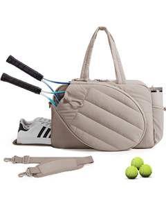Sac de raquette de tennis et multisports portable en nylon imperméable pour l'extérieur avec design tendance, compartiment à chaussures indépendant, logo personnalisé - Product Image 1