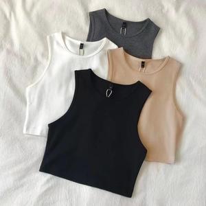 Camiseta sin mangas para mujer, varios colores, cómoda, con tirantes finos, estilo casual diario, ajustada, elástica, sin mangas, para mujer - Product Image 1