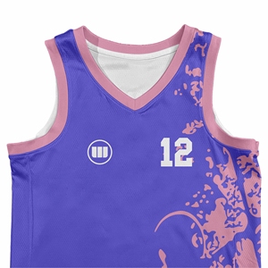 ชุดบาสเก็ตบอลพิมพ์ลายแบบซับลิเมชั่นตามสั่ง กำลังเป็นที่นิยม ดีไซน์ไล่เฉดสี เสื้อและกางเกงขาสั้น ระบายอากาศได้ดี ป้องกันรังสียูวี ผ้าตาข่าย สำหรับทีม - Product Image 4