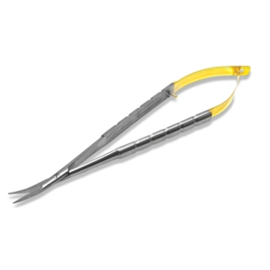 Tijeras Curvas para Cejas de Acero Inoxidable con Mango de Acero Inoxidable, Herramienta de Belleza Profesional de Alta Calidad para Diestros - Product Image 1