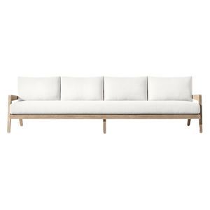 Modern Minimalist Outdoor <b>Sofa</b> Solid Teak <b>Wood</b> <b>Frame</b> Scandinavian Luxury Patio Lounge <b>Sofa</b> Custom Seater Waterproof Cushion - Product Image 6