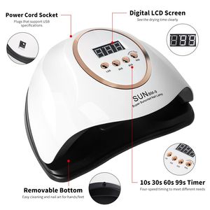 เครื่องอบเล็บยูวีแอลอีดีแบบมืออาชีพ 280 วัตต์ พร้อมเซ็นเซอร์อัตโนมัติ/เจลขัดเงา ตั้งเวลาได้ 4 ระดับ สำหรับอบเล็บด้วยไฟแอลอีดีกำลังสูง - Product Image 3