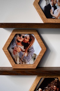Modern <b>Antique</b>-Design Bamboo Eco-Friendly Photo <b>Frame</b> Brown Finish for Elegant Home Decoration Ramadan Diwali - Product Image 3
