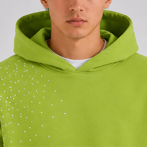 Anti Wrinkle Men <b>Rhinestone</b> <b>Hoodies</b> Breathable Casual Wear Latest Design <b>Rhinestone</b> <b>Hoodies</b> With Custom Logo/Color - Product Image 3