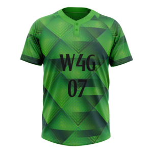 Maillot de football vert à imprimé géométrique pour homme, manches courtes, sublimation, polyester anti-humidité, col rond, coupe classique - Product Image 2