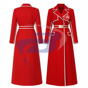 Manteau en laine de haute qualité pour femmes Delta Sigma Theta Sorority, trench-coat ceinturé, manteau long en laine, pour les membres de la sororité DST - Product Image 3