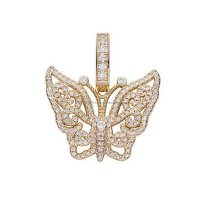 Elegante Collar de Mariposa con Diamante Moissanite VVS en Plata de Ley 925, Joyería de Moda - Product Image 1
