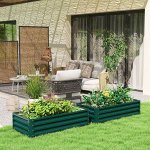 Fioriera Rialzata in Metallo Zincato 4FT X 2FT X 1FT per Coltivazione di Verdure, Fiori ed Erbe - Migliora lo Spazio Verde - Product Image 2