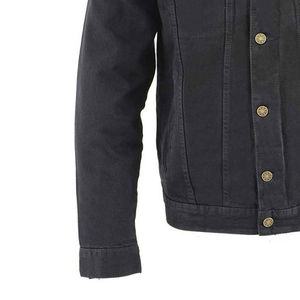 Chaqueta de Mezclilla Azul Oscuro para Hombre con Cierre de Botones y Bolsillos en el Pecho, Estilo Casual, Cuello Camisero, Corte Regular, para Otoño, OEM - Product Image 2