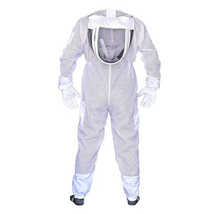 SALVA LEATHER Full Body Beekeeping <b>Suit</b> with Ventilated Hood White Four Seasons Use Casual Style Protective Clothing - Product Image 2