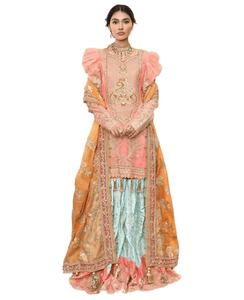 ชุดเดรสปักลาย3ชิ้นสำหรับผู้หญิงชุดเดรสสไตล์อินเดียและปากีสถาน - Product Image 1