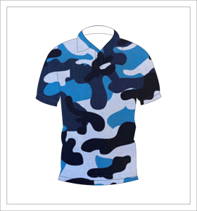 Camiseta Polo de Camuflaje Azul Sublimada, Manga Corta, Personalizada, Deportiva, Informal, Transpirable, Unisex, Ropa de Verano, OEM, ODM - Product Image 4