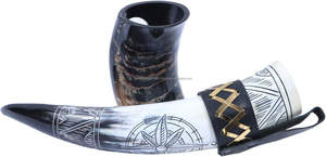 Customise <b>Drinking</b> <b>Horn</b> with Unique Engraving Design Beer <b>Horn</b> From India - Product Image 3