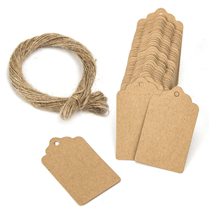 Wholesale Custom Kraft Paper Hang <b>Tags</b> Blank Gift <b>Tags</b> with String Eco Friendly Price <b>Tags</b> for Clothing Jewelry Packaging OEM - Product Image 2
