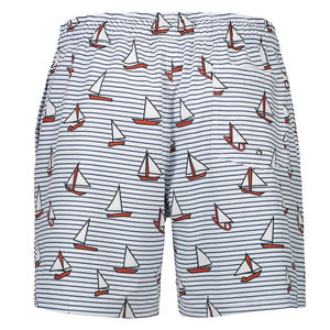 กางเกงขาสั้นออกกำลังกายสำหรับผู้ชาย ผ้าโพลีเอสเตอร์ 100% ลายพิมพ์ดิจิทัล ดีไซน์ตาข่าย เอวยางยืด เหมาะสำหรับฤดูร้อนและออกกำลังกายในยิม - Product Image 4