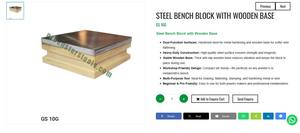 Bloque de Acero para Joyería con Base de Madera, Herramienta para Estampado de Metal, Bloque de Trabajo para Orfebres |   N.º de artículo GS-10G - Product Image 3