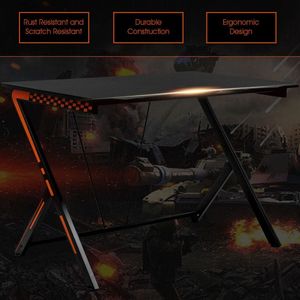 Modern Ergonomic Home Office Study Computer <b>Desk</b> for <b>Small</b> <b>Spaces</b> - Product Image 6