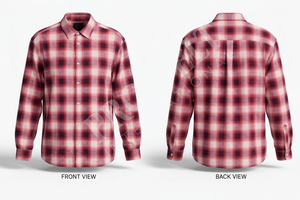 Chemise à carreaux en flanelle à manches longues, boutonnée, décontractée, à motif imprimé personnalisé, style streetwear pour fêtes en extérieur et pour le travail - Product Image 5